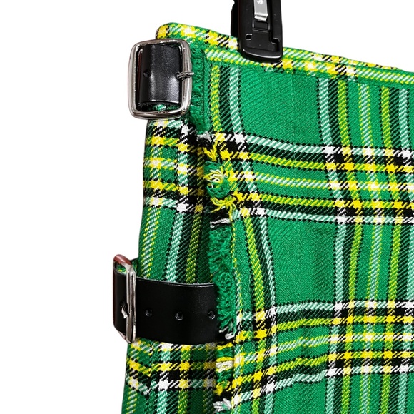 NWT Tartanista Scottish Design Green Multicolored Irish Plaid Tartan Kilt SZ 38 - Picture 4 of 6